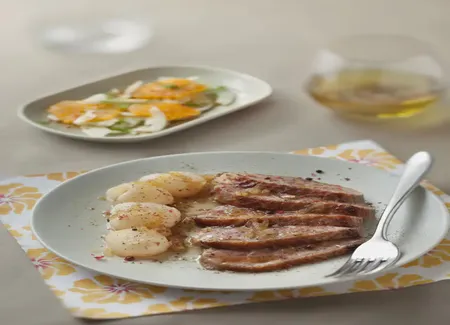 Magret de canard aux litchis comme à la réunion