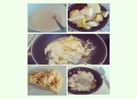 Petit déjeuner allégé à l'avoine et aux poires
