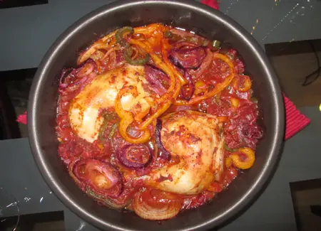Mon poulet basquaise au four