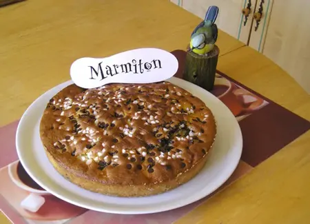 Gâteau aux pépites de chocolat et pommes