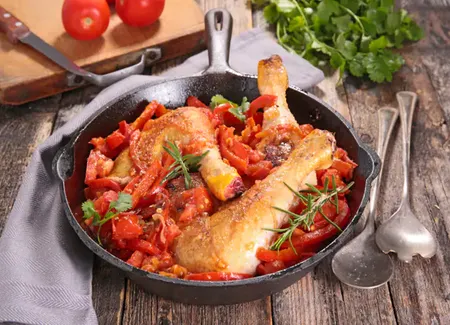 Poulet mijoté aux légumes facile