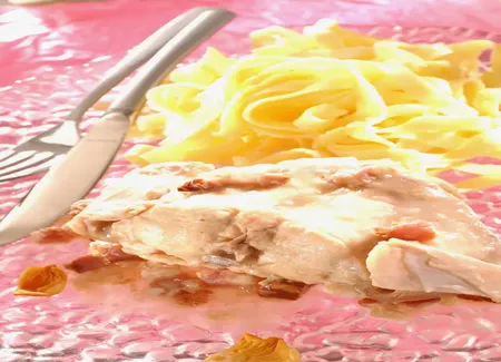 Blanquette de lapin au riesling et aux girolles