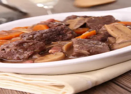 Boeuf mijoté façon bourguignon