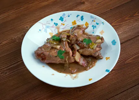 Gibelotte de lapin aux champignons