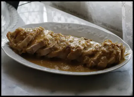 Rôti de dindonneau à la gelée de groseilles