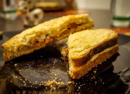 Croque-monsieur forestier au saint-nectaire