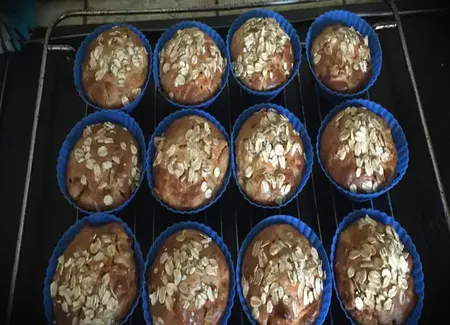 Muffins pomme et abricot