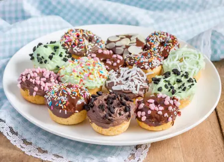 Mini-donuts de mardi gras