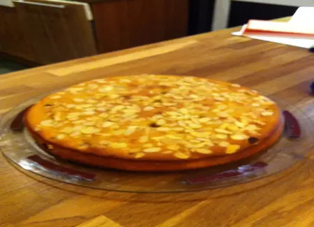 Gâteau amandes - framboises