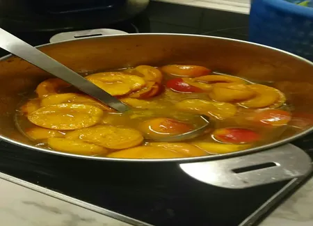 Abricots au sirop sans alcool