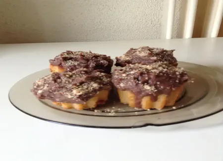 Cupcakes noisette glaçage chocolat