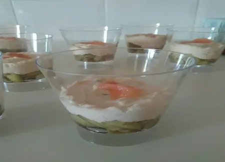 Verrines de saumon fumé au mascarpone