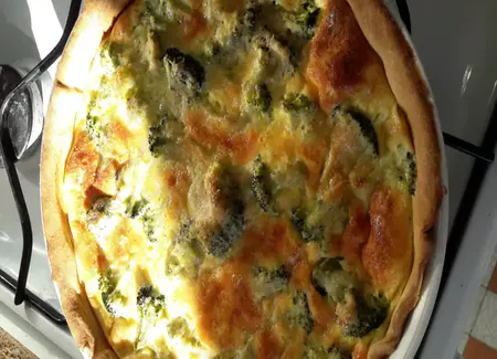 Quiche au crabe et au brocoli