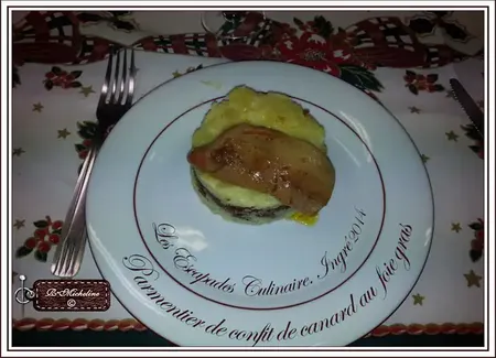 Parmentier de confit de canard et foie gras