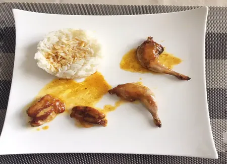 Suprêmes de caille à l'orange à la poêle