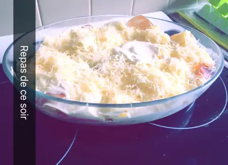 Gratin de pommes de terre gourmand au deux jambons
