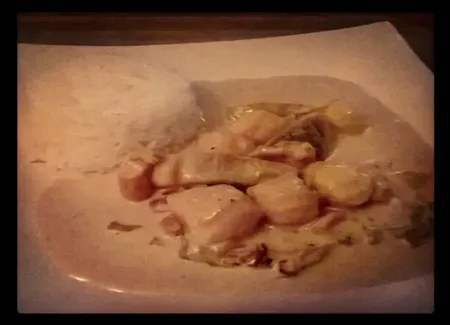 Noix de st jacques au lait de coco