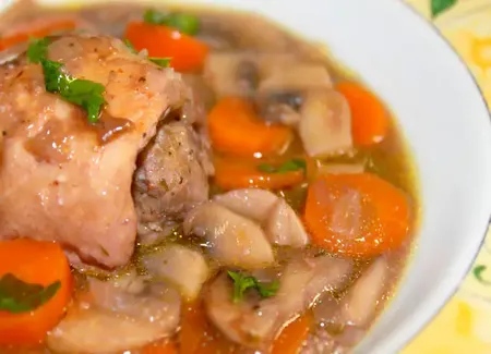 Paupiettes de dinde bourguignonne