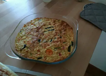 Gâteau de riz aux légumes et au curry