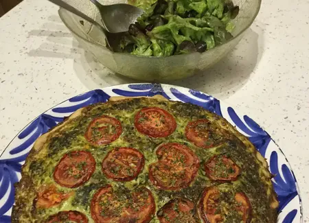 Tarte thon, tomates et épinards