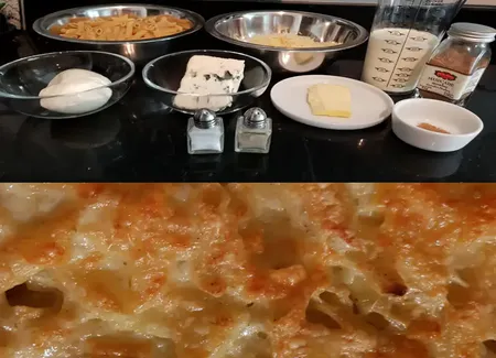 Gratin de penne au roquefort