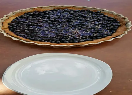 Tarte fondante raisins amandes