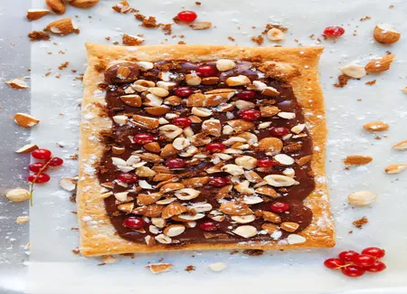 Tarte au chocolat et aux mendiants
