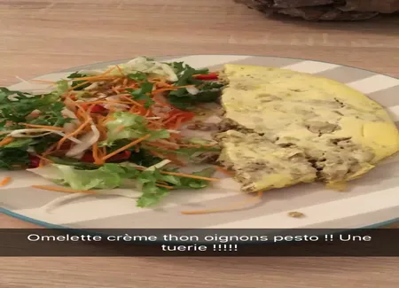 Omelette thon courgette de nanie