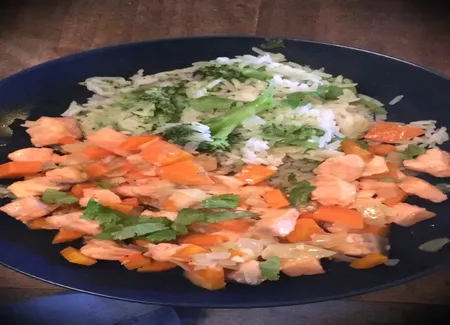 Wok de saumon