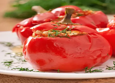 Poivrons farcis au thon et au quinoa