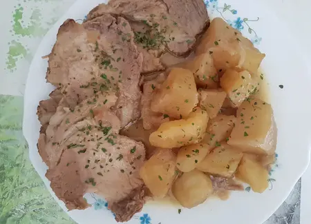 Rôti de porc au cidre doux