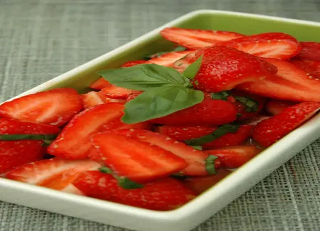 Fraises au basilic
