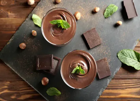 Mousse au chocolat à la menthe