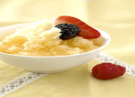 Granité d'ananas au moscatel