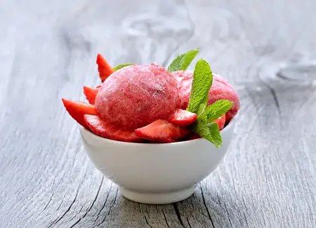 Sorbet à la fraise facile