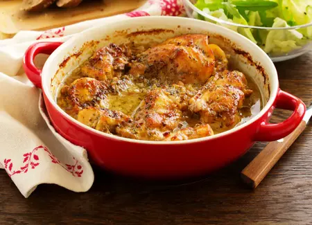 Lapin succulent à la moutarde douce