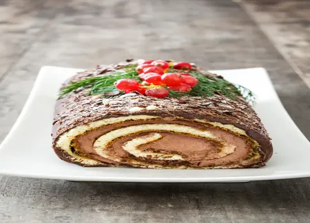 Bûche chocolat crème de marrons