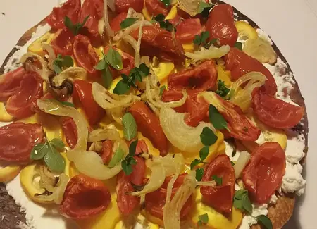 Tarte fine aux légumes et ricotta