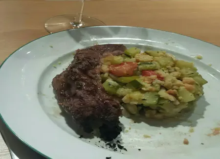 Crumble de courgettes au thym