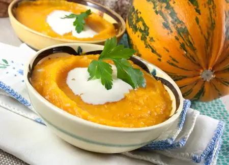 Purée de potiron gratinée