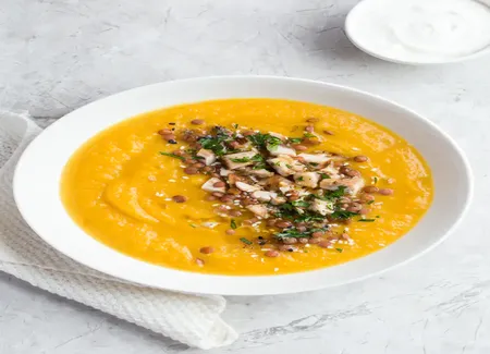 Soupe de butternut, crème de coco et curry