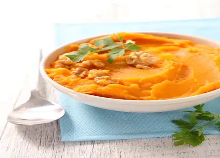 Purée de citrouille butternut et patate douce