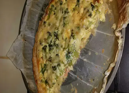 Tarte brocolis saumon camembert
