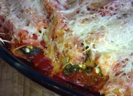 Cannelloni porc, épinard, feta
