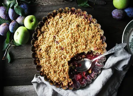 Crumble pommes - prunes