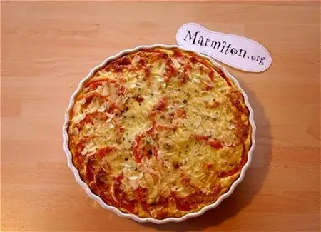 Flan de courgettes au basilic et aux amandes