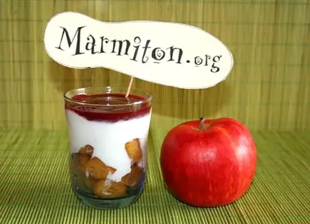 Verrine simple et rapide à la pomme (diététique)
