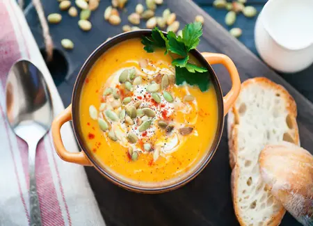 Velouté de courge au lait de coco