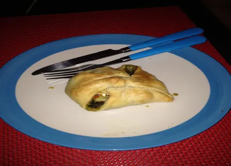 Petits paniers épinards chèvre et champignons