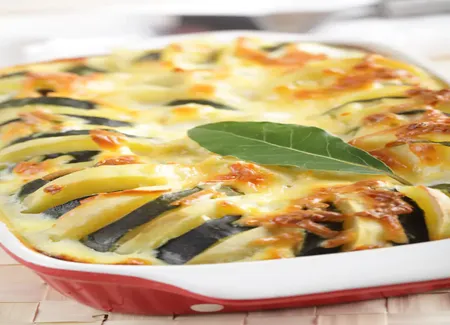 Gratin express de courgettes